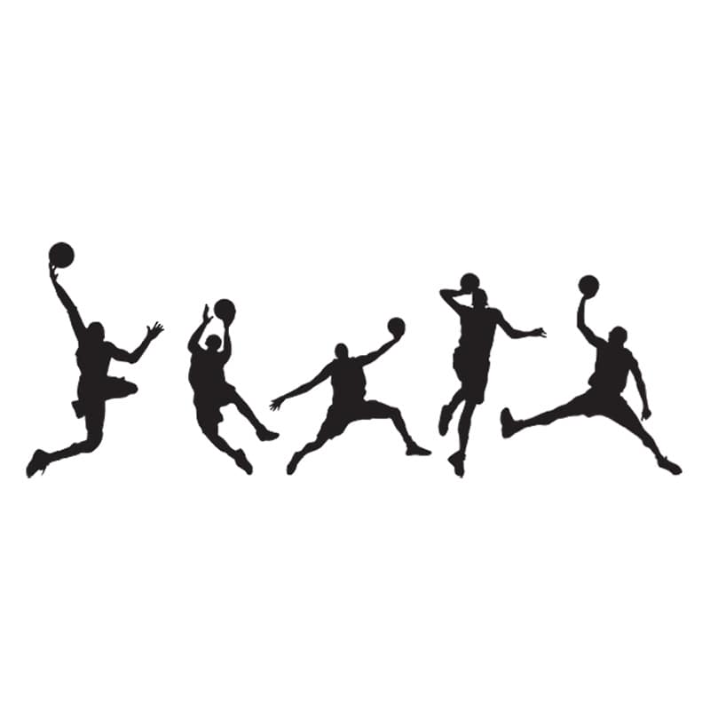 Basket Wallsticker  Slam Dunk    Forskellige Basketball Wallstickers  44x105cm