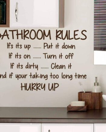 Bathroom Rules Wallsticker