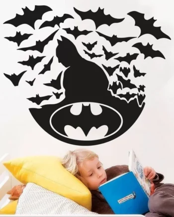 Batman Med Flagermus Wallsticker