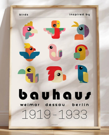 Bauhaus Plakat Birds Inspired By Bauhaus