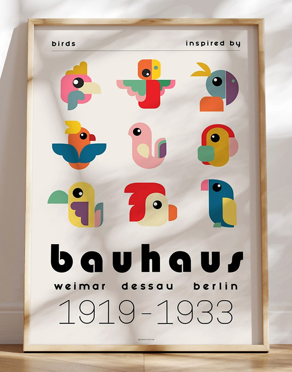 Bauhaus Plakat Birds Inspired By Bauhaus