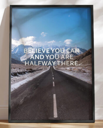 Believe You Can Motiverende Citatplakat
