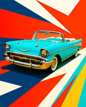 Bil Plakat 95 Chevrolet Bel Air