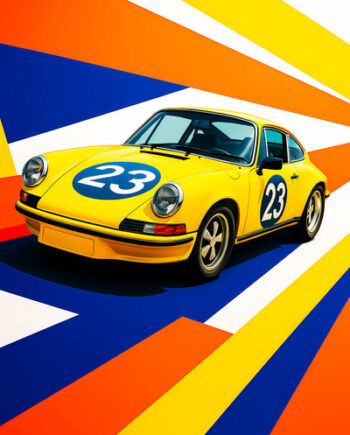 Bil Plakat 89 Porsche 911