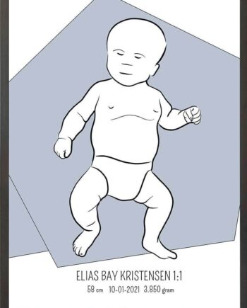 Birth Poster   Fødselsplakat  :  Tumling Lyserød
