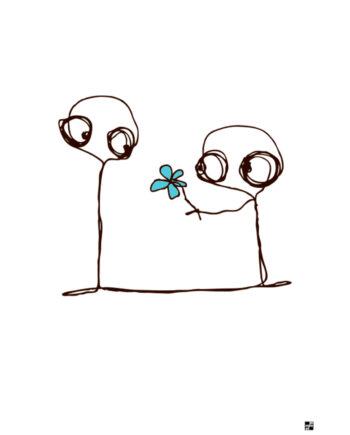 Blå Blomst Af Jummel Designstudio