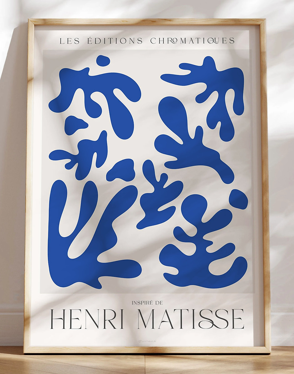 Blå Matisse Plakat Les Editions Chromatiques