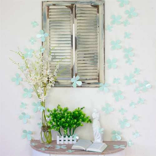 Blomster 3d-effekt Wallsticker