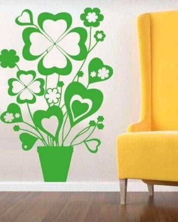 Blomster   Potte Wallsticker