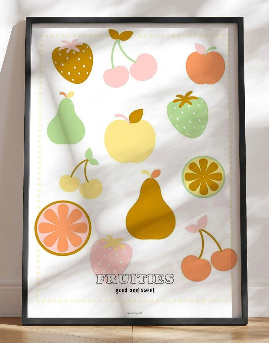 Børneplakat Fruities