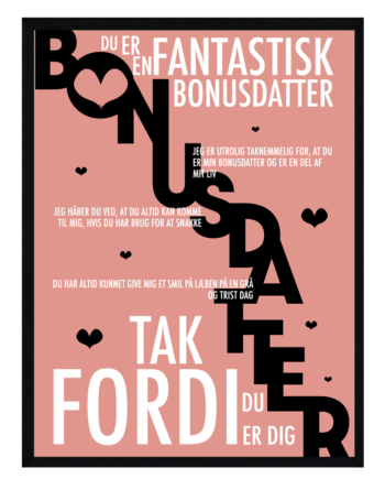 Bonusdatter Plakat Personlig Plakat