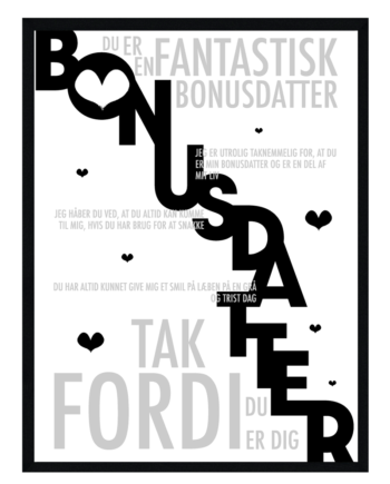 Bonusdatter Plakat Personlig Plakat