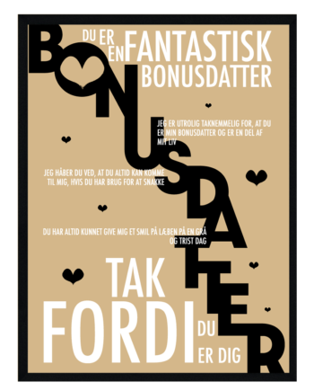 Bonusdatter Plakat Personlig Plakat