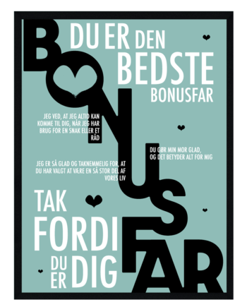 Bonusfar Plakat Personlig Plakat
