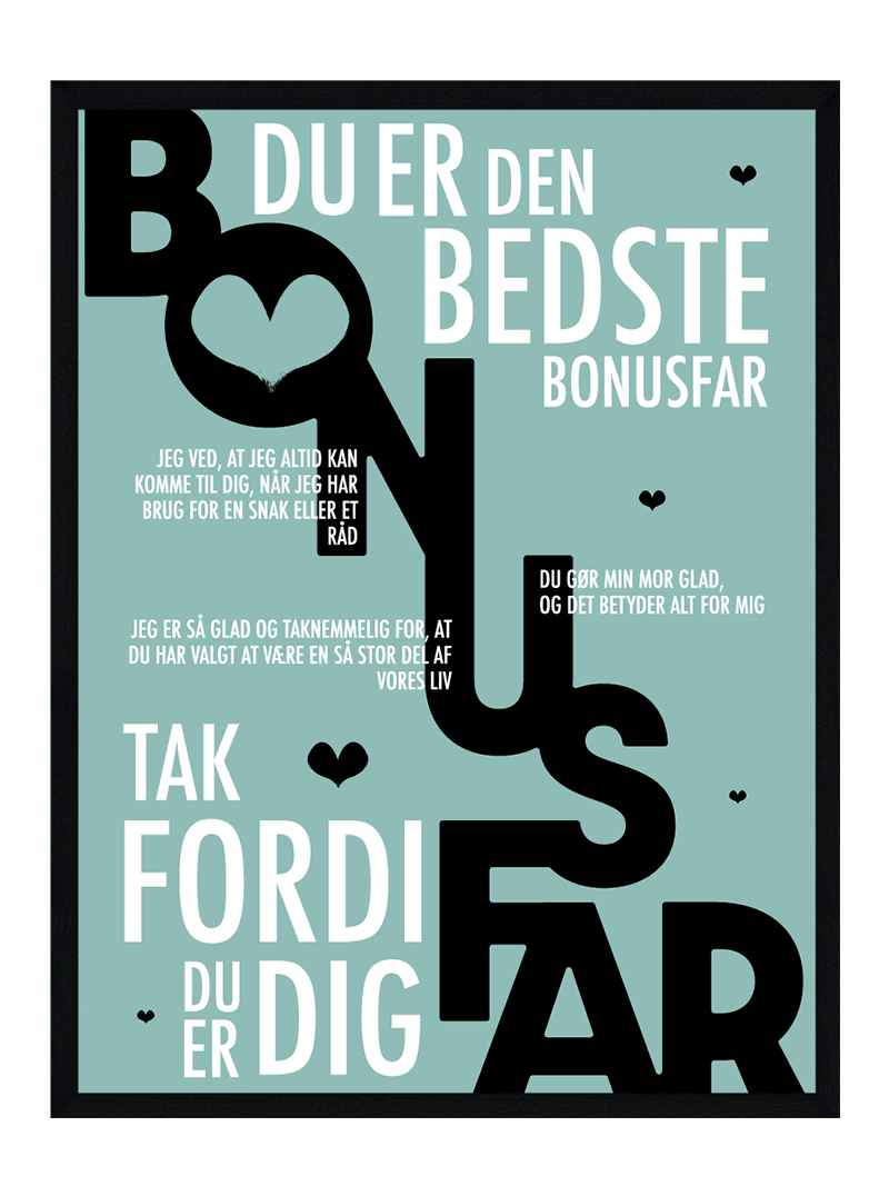 Bonusfar Plakat Personlig Plakat