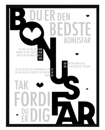 Bonusfar Plakat Personlig Plakat