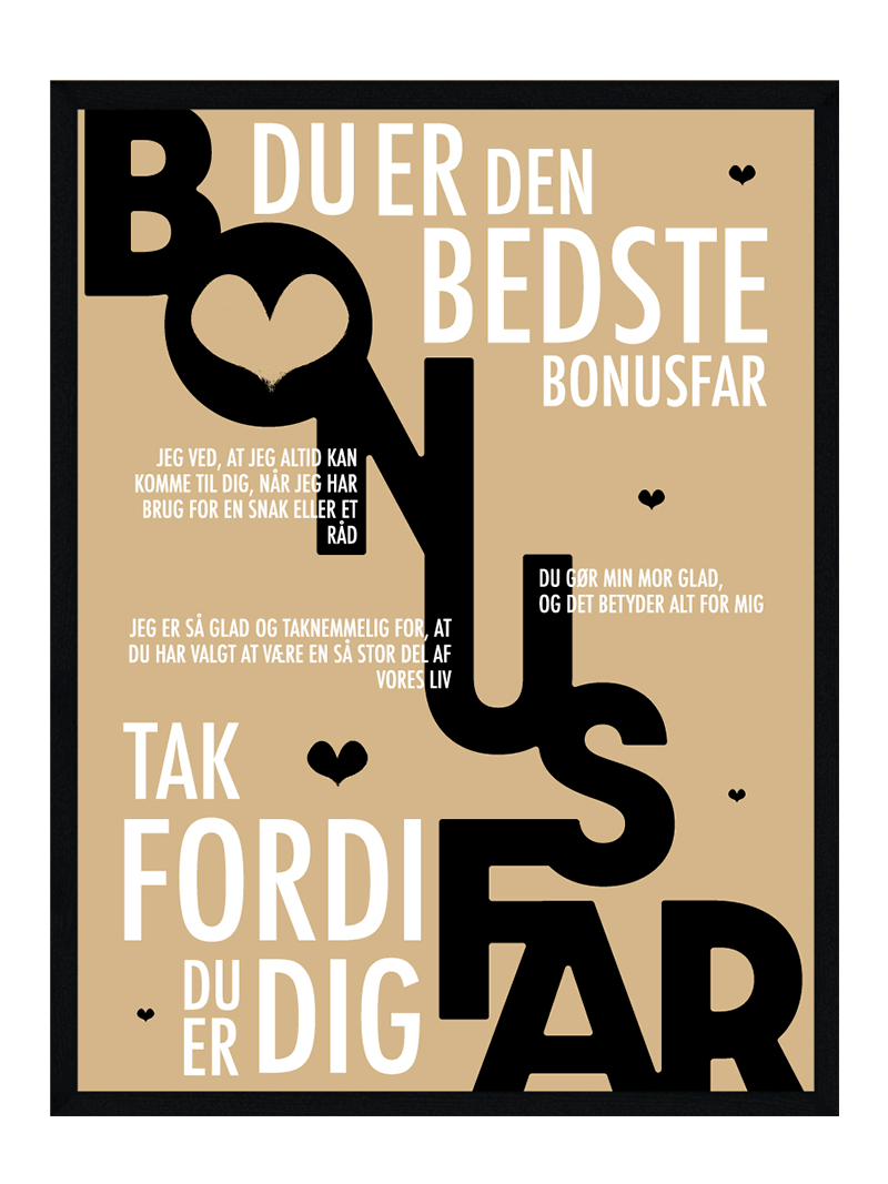 Bonusfar Plakat Personlig Plakat