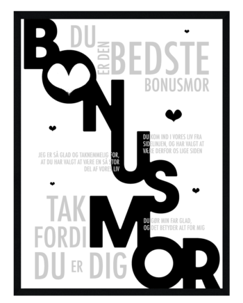 Bonusmor Plakat Personlig Plakat