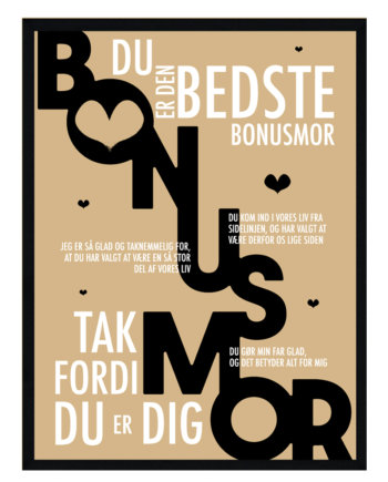 Bonusmor Plakat Personlig Plakat
