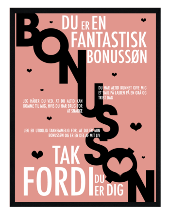 Bonussøn Plakat Personlig Plakat