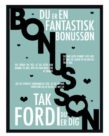 Bonussøn Plakat Personlig Plakat