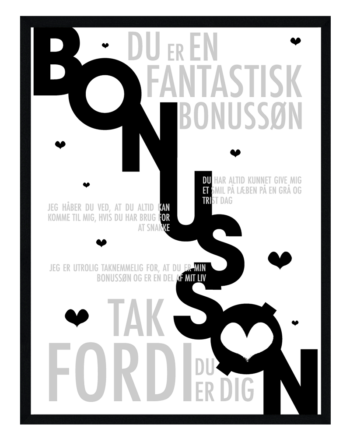 Bonussøn Plakat Personlig Plakat