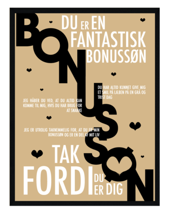 Bonussøn Plakat Personlig Plakat