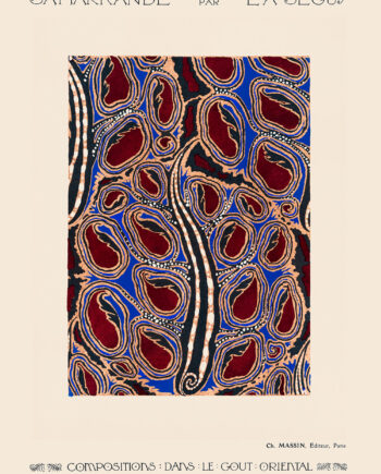 Botanical Pochoir Pattern In Art Deco Style Af Plakatwerket
