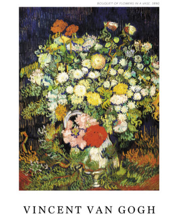 Bouquet Of Flowers In   Vase Af Plakatwerket