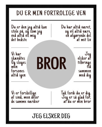 Bror Plakat Citat Plakat