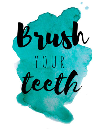 Brush Your Teeth Turkis Af Pluma Posters