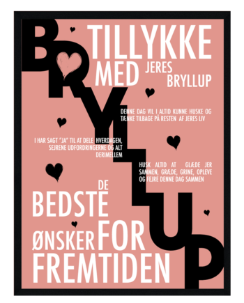 Bryllup Plakat Personlig Plakat