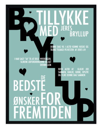Bryllup Plakat Personlig Plakat