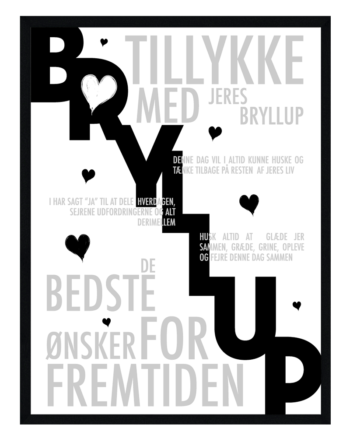 Bryllup Plakat Personlig Plakat