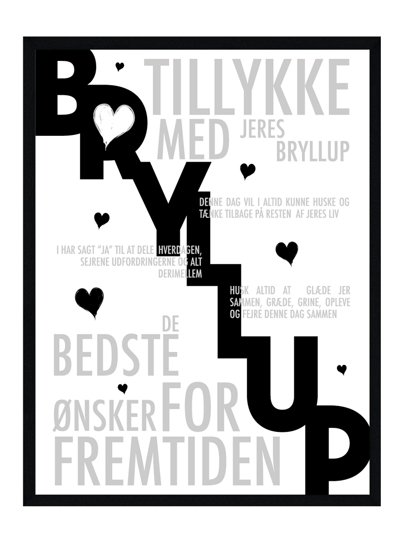 Bryllup Plakat Personlig Plakat