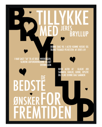 Bryllup Plakat Personlig Plakat