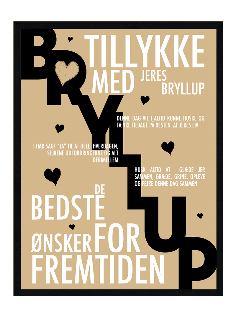 Bryllup Plakat Personlig Plakat