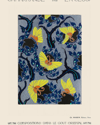 Butterfly Pochoir Pattern Af Plakatwerket