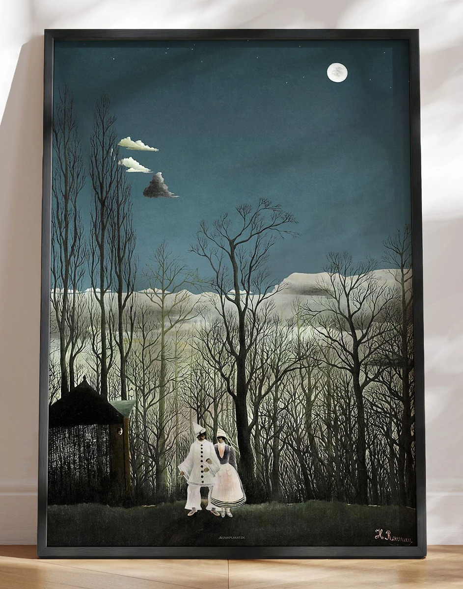 Carnival Evening Retroplakat Af Henri Rousseau