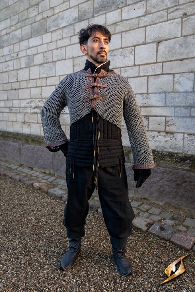 Chainmail Sleeves Epic Armoury Natural Finish Small Live Rollespil