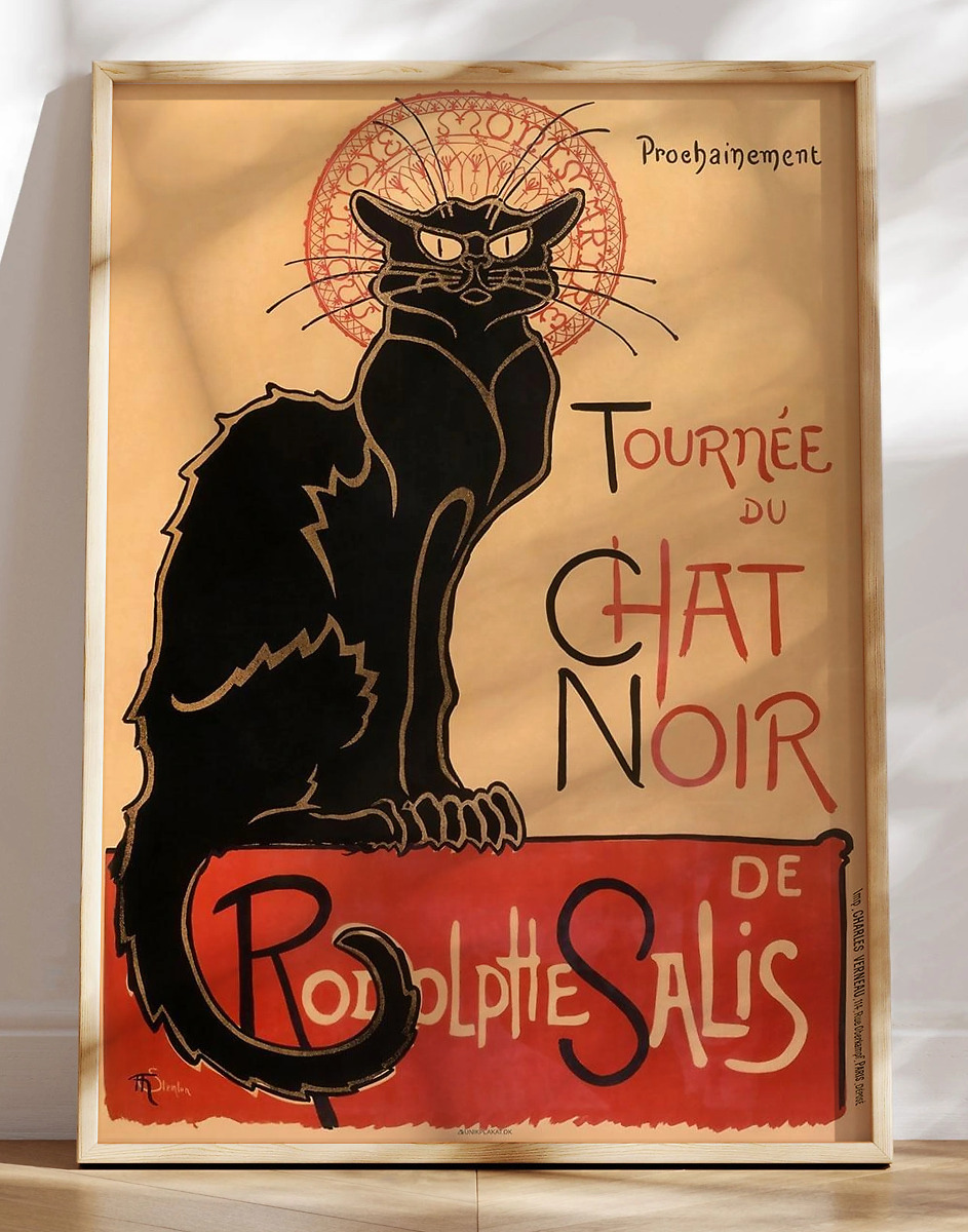 Chat Noir Kabaret Plakat Af Théophile Alexandre Steinlen