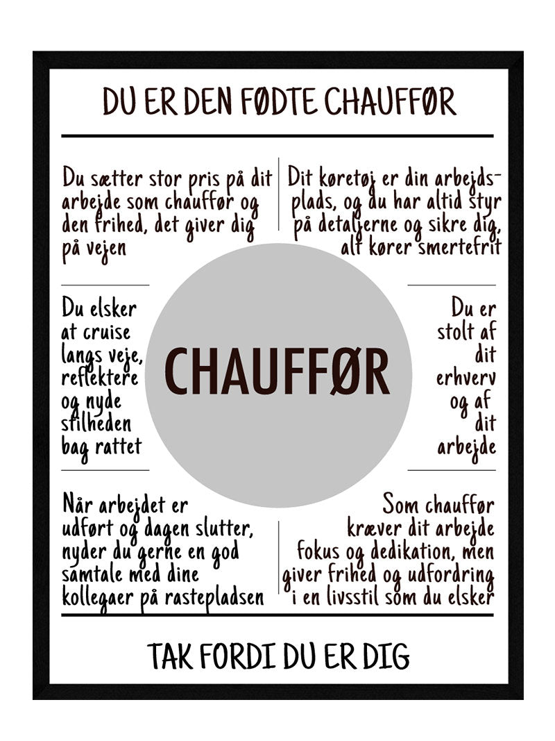 Chauffør Plakat