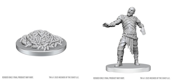 Dungeons Dragons Nolzur Marvelous Miniatures: Swarm Of Rot Grubs Rot Grub Victim Wzk90855
