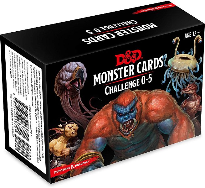 5e Tilbeh 195 184 Monster Cards Deck: Challenge - Dungeons And Dragons 5th Edition