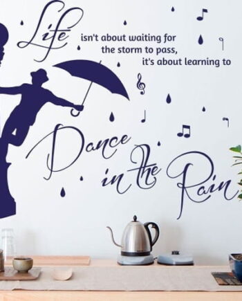 Dance In Rain Wallsticker