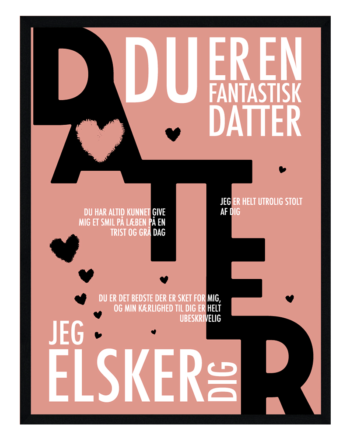 Datter Plakat Personlig Plakat