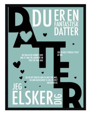 Datter Plakat Personlig Plakat