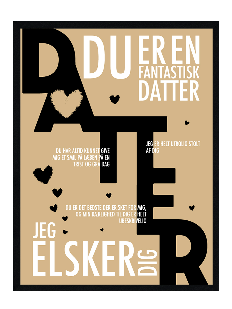 Datter Plakat Personlig Plakat