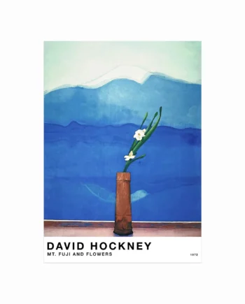 David Hockney Plakat  Mount Fuji And Flowers