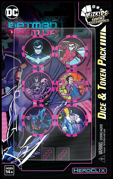 Dc Comics Heroclix Batman Team-up Miniatures Game Dice   Token Pack